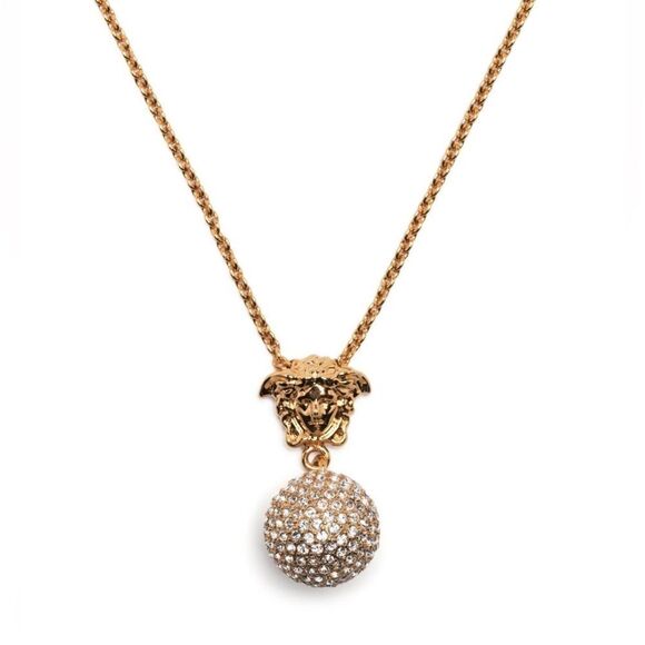 Versace Medusa Crystal Necklace